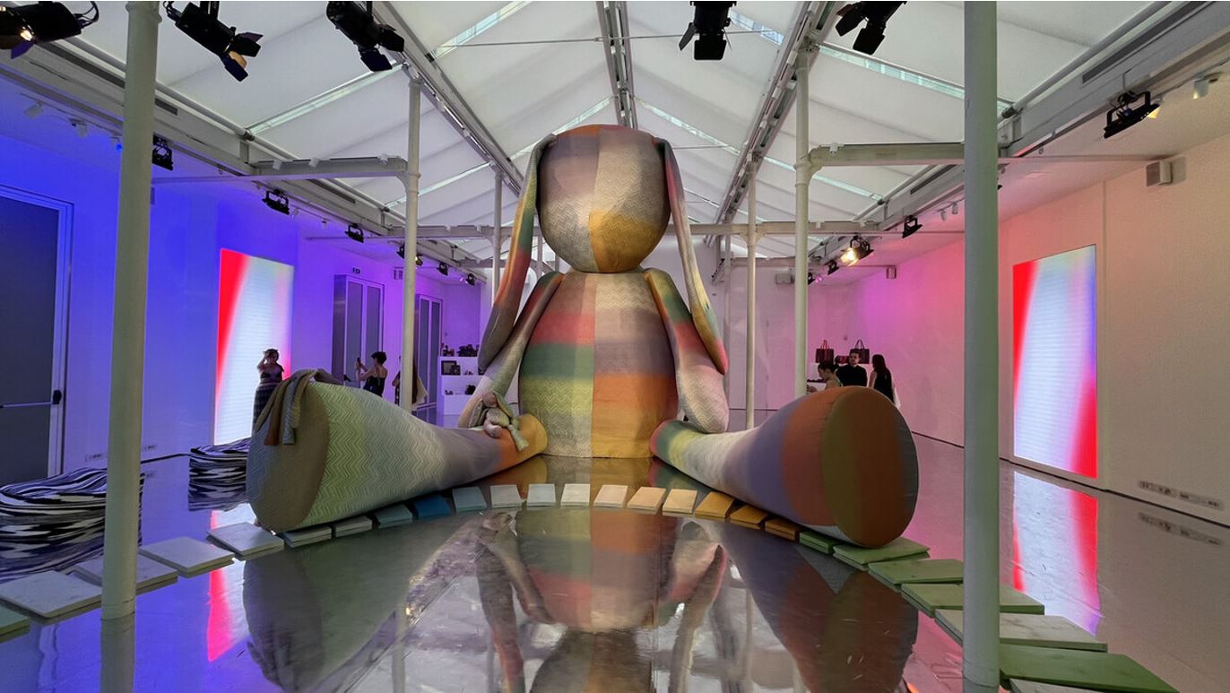 Giant textile bear by Missoni